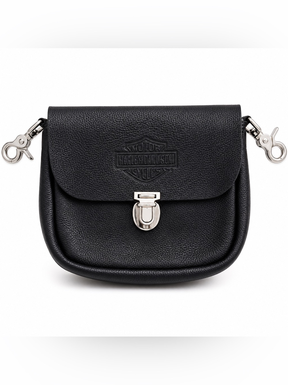 Harley-Davidson Black Leather Men's Belt Bag